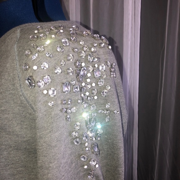 Light Gray Gemstone Sweater - Gently Worn! - Picture 4 of 7